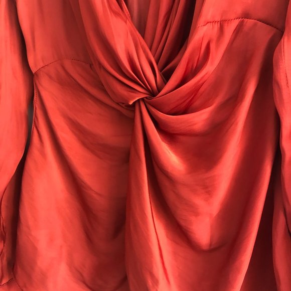 IRIS Ladies Long Sleeve Burnt Orange  SIZE SMALL DRESSSHIRT - LIKE NEW - Picture 2 of 8